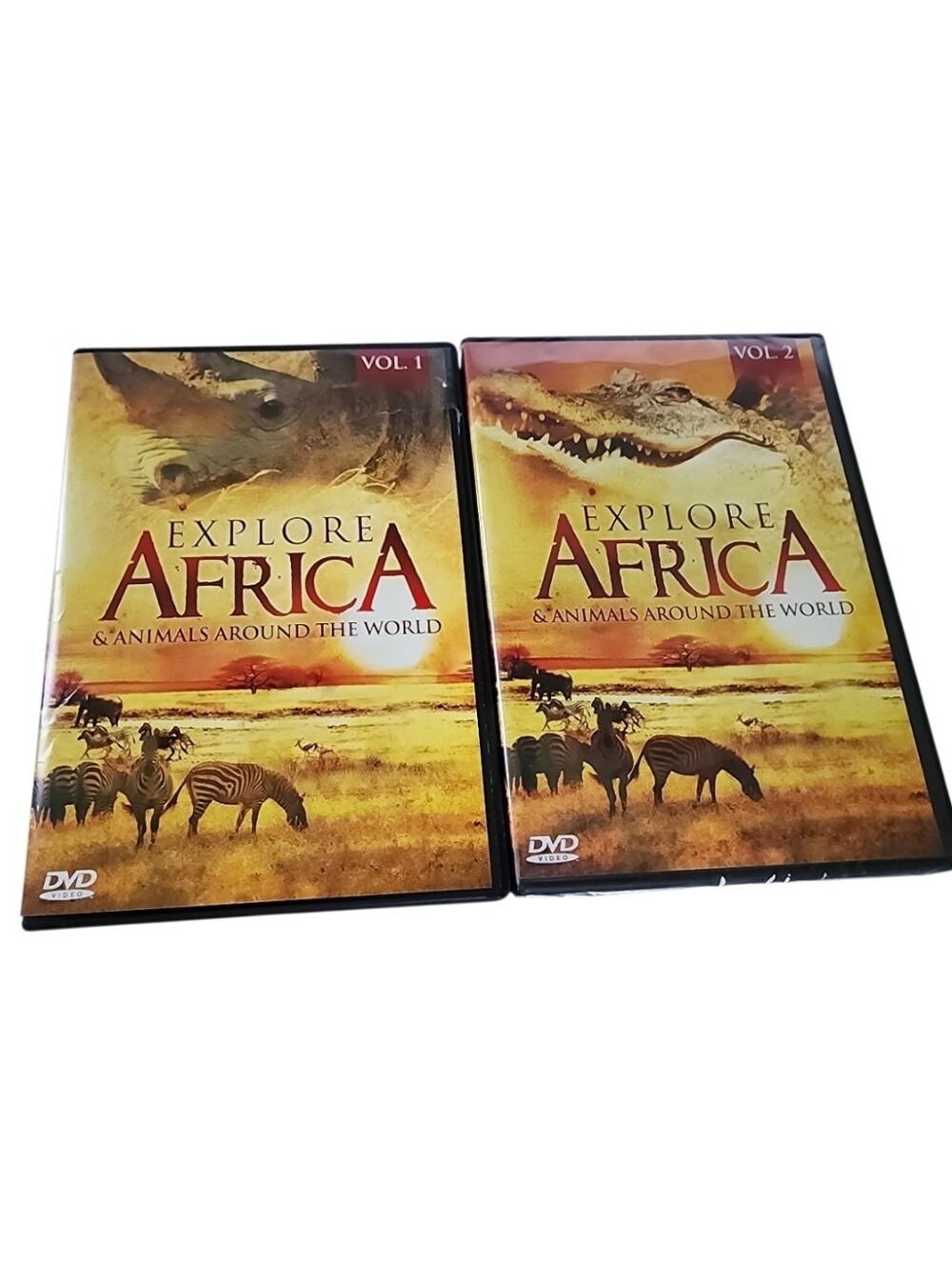 2pc Explore Africa & Animals Around The World DVD Set